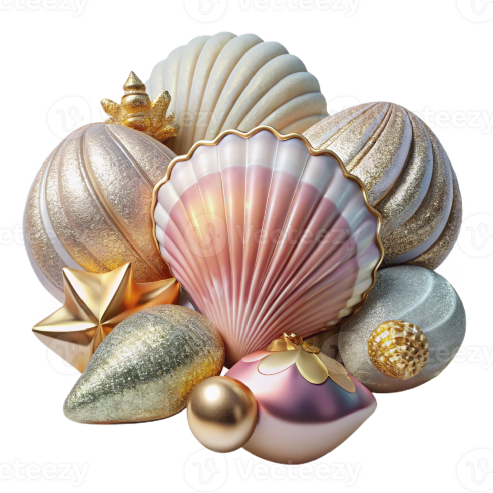 extraordinary abstract Seashell Collection Cutout Transparent for Beach Themes original png