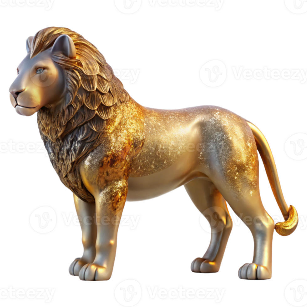 elegant rustic Side View Lion Silhouette Transparent Background for Majestic Designs png