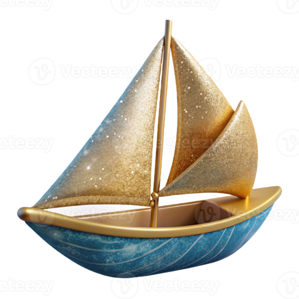 serene classic Silhouette Boat Sailing Cutout for Marine Graphics premium png
