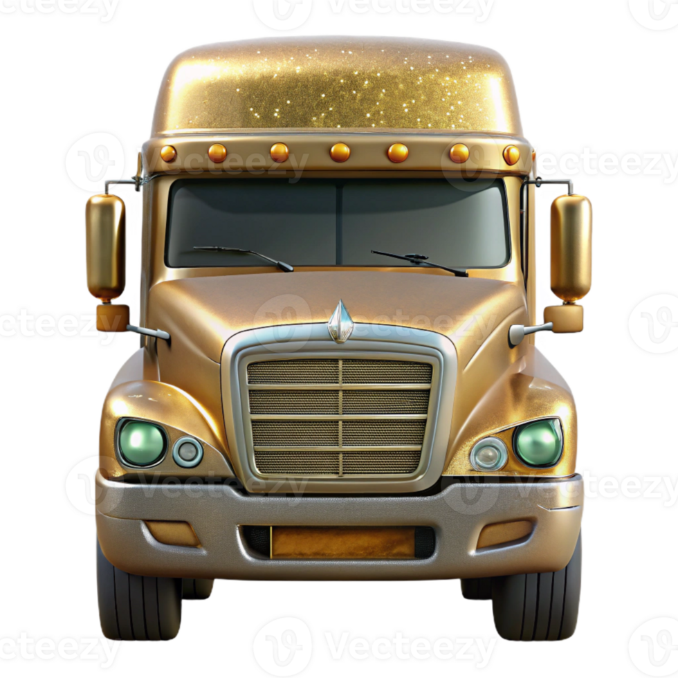 serene rustic Silhouette Truck Front View Isolated for Trucking Companies high resolution png