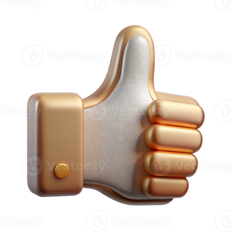 elegant modern Simple Thumbs Up Icon Cutout for Social Media Engagement exclusive png