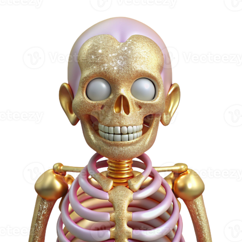 impressive minimalist Skeleton Bones Anatomy Isolated for Medical Studies authentic png