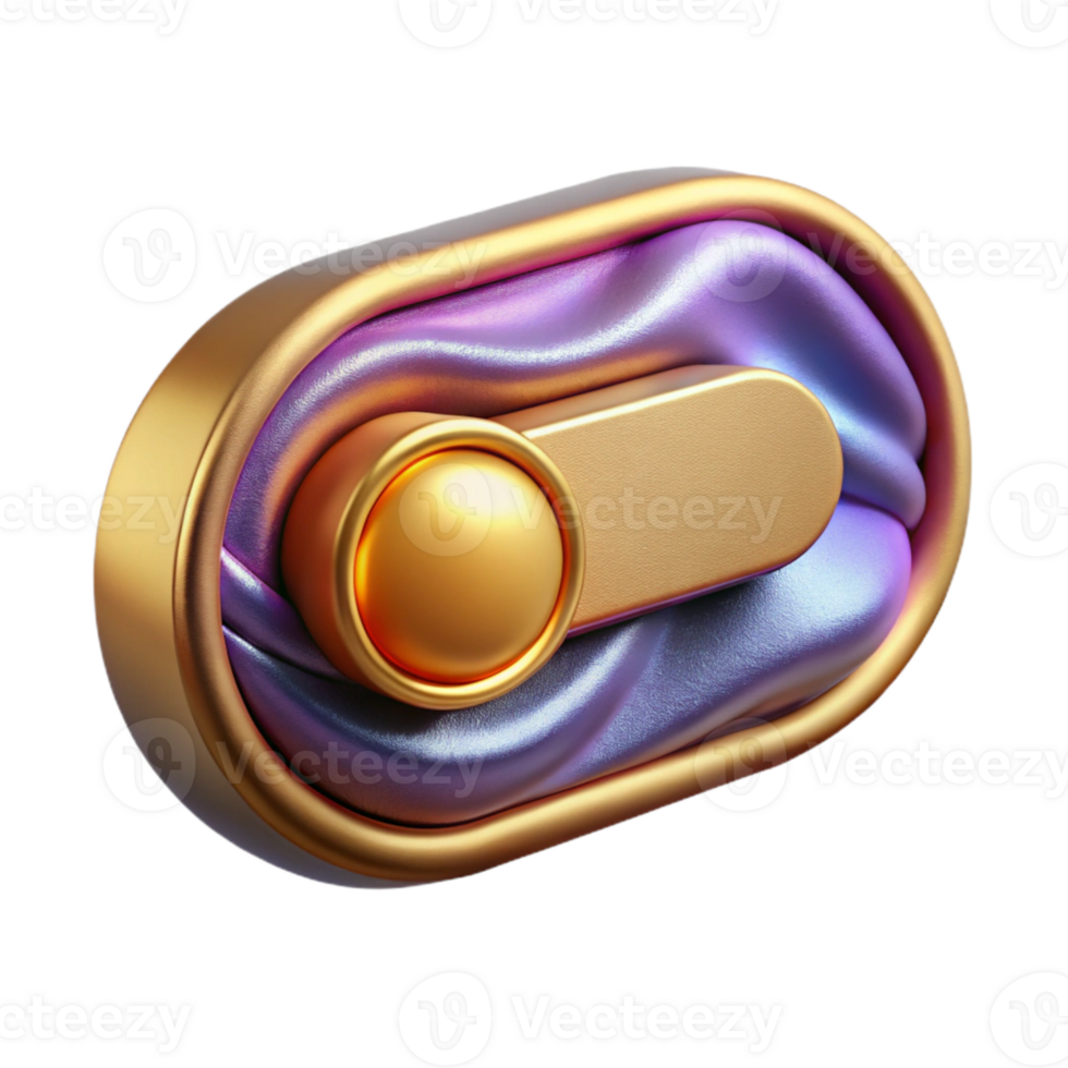 serene artistic Sleek Toggle Switch Ui Element Transparent for App Design detailed png