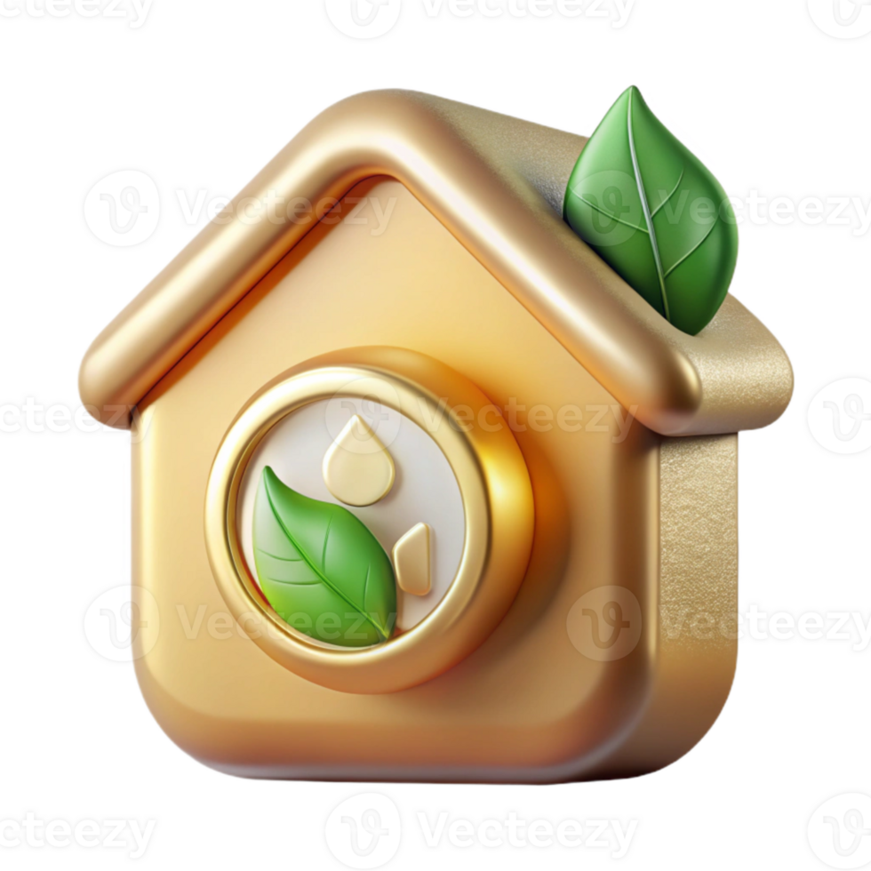 elegant vintage Smart Home Eco Friendly Icon Isolated for Sustainability original png