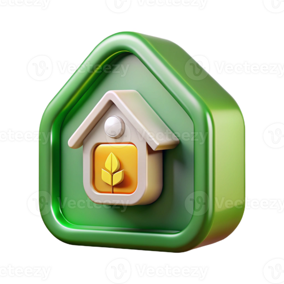 vibrant traditional Smart Home Energy Efficiency Icons Cutout for Green Tech png