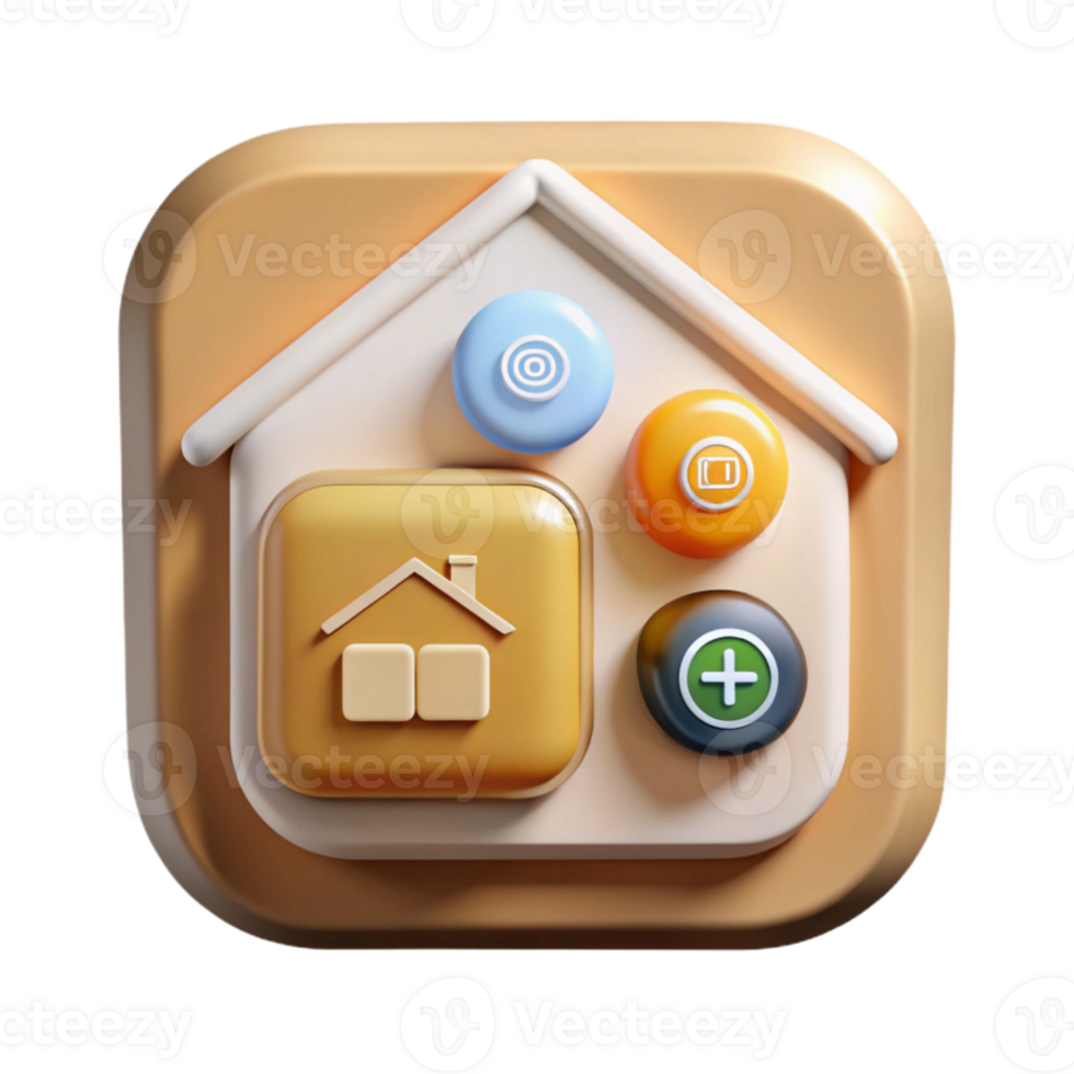 vibrant traditional Smart Home Energy Monitor Icon Cutout for Utility Apps high resolution png