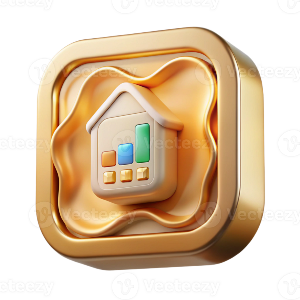 elegant artistic Smart Home Energy Monitor Icon Cutout for Utility Apps professional png
