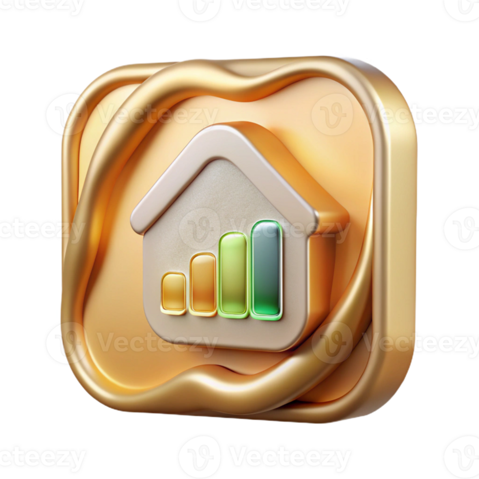 vibrant artistic Smart Home Energy Monitor Icon Cutout for Utility Apps authentic png