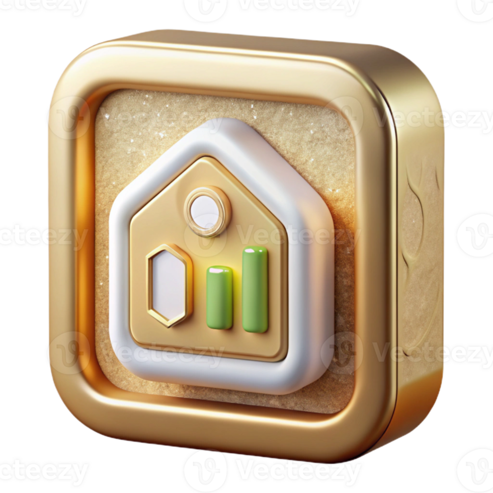 vibrant artistic Smart Home Energy Monitor Icon Cutout for Utility Apps detailed png