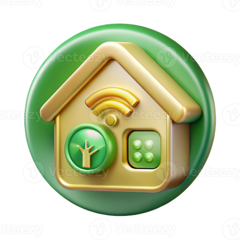 dramatic contemporary Smart Home Energy Saving Icon Transparent for Green Tech high quality png