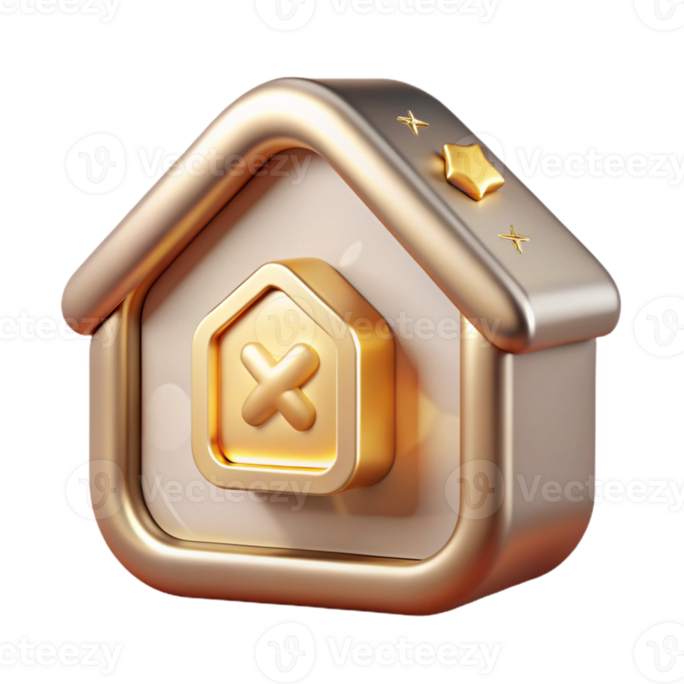 beautiful rustic Smart Home System Error Icon Isolated for Troubleshooting png