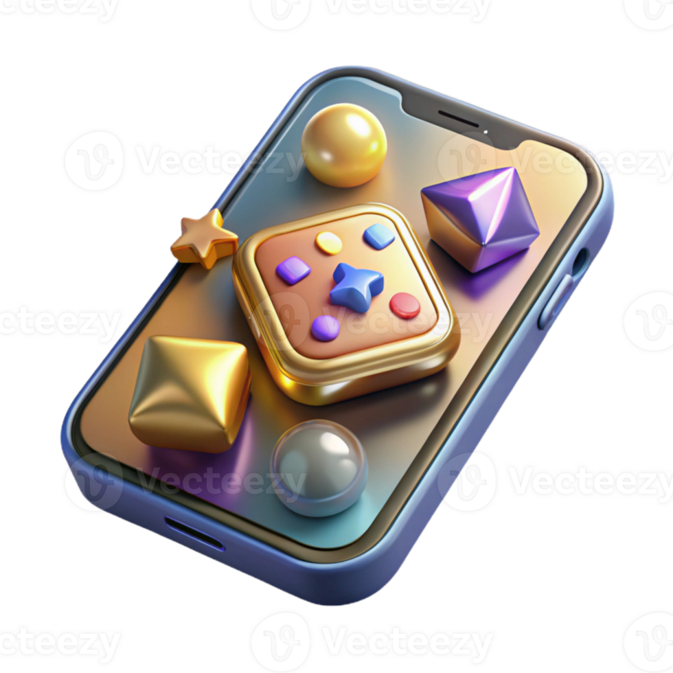 extraordinary vintage Smartphone with Mobile Game Entertainment App Transparent for Gaming Industry detailed png