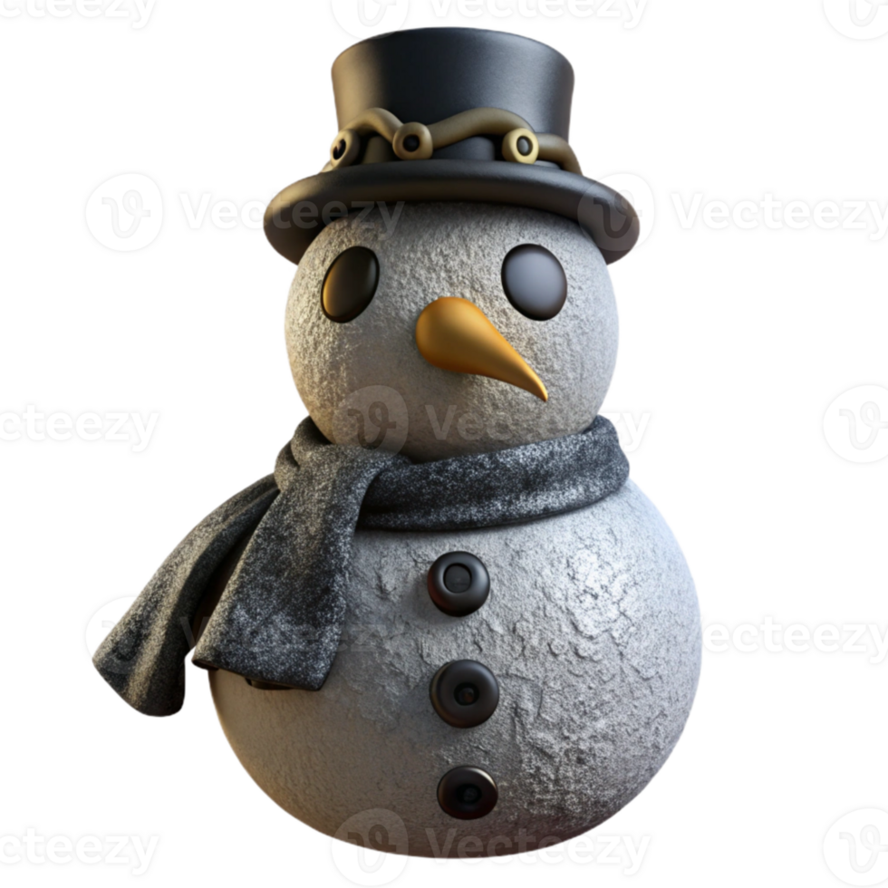 impressive minimalist Snowman Buttons Coal Black Decorations Cutout professional png