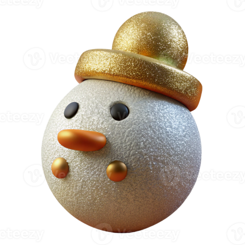 beautiful rustic Snowman Face Carrot Nose Isolated premium png