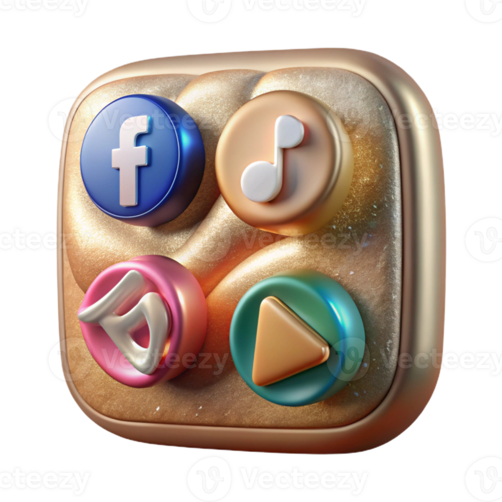 elegant abstract Social Media Marketing Icon Transparent for Brand Awareness premium png