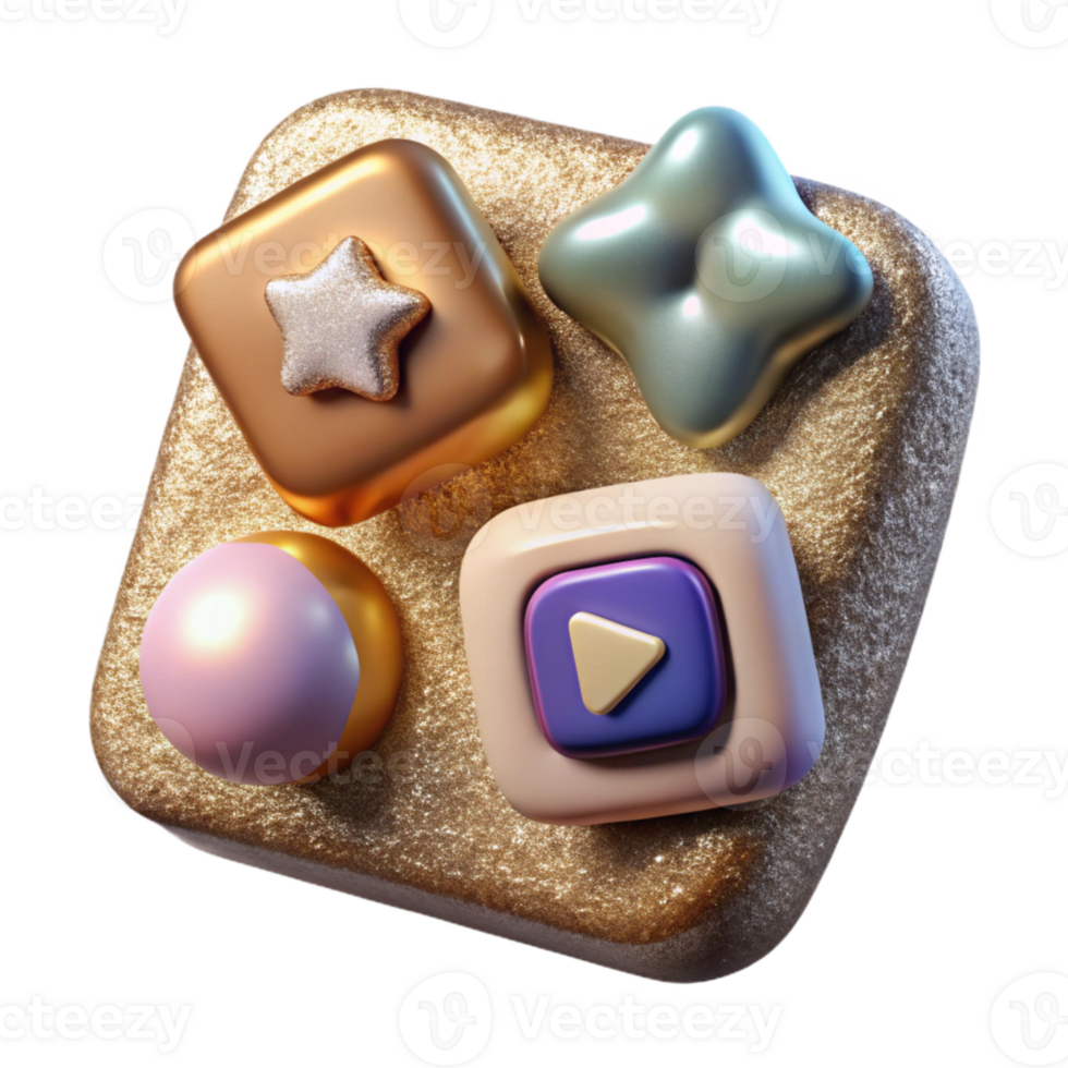 magnificent abstract Social Media Network Icons Isolated for Communication premium png