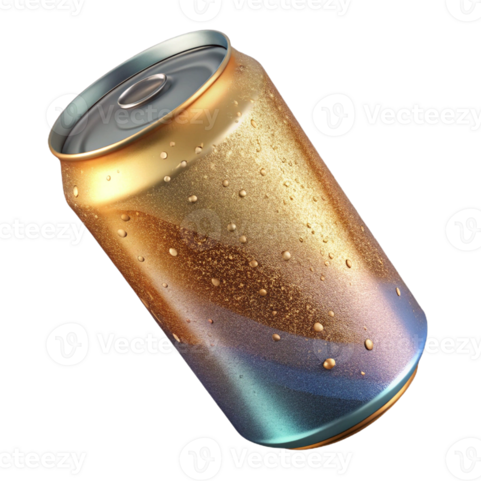 serene artistic Soda Can with Condensation Cutout for Beverage Packaging original png