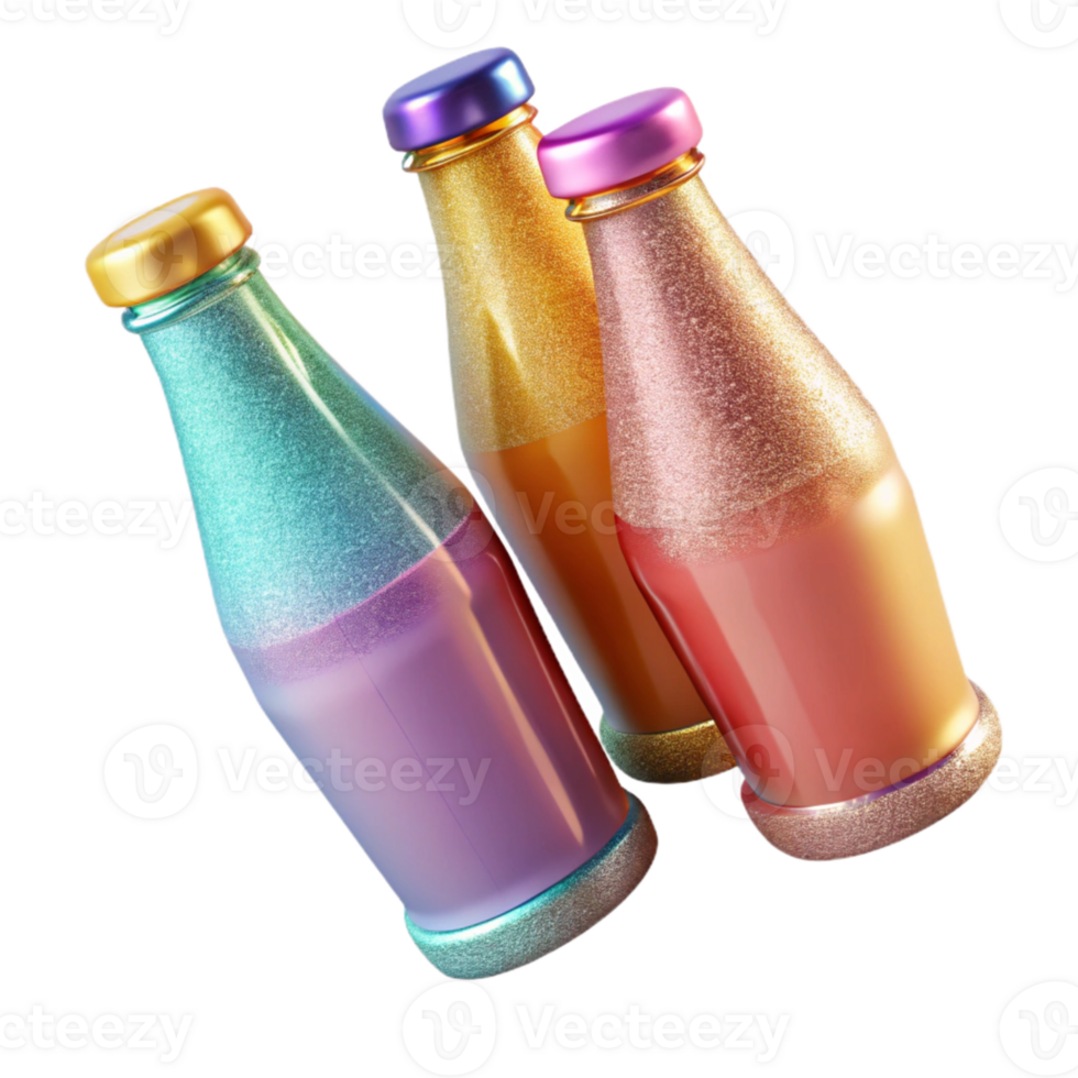 beautiful classic Soft Drink Bottles Colorful Variety Isolated for Supermarkets exclusive png