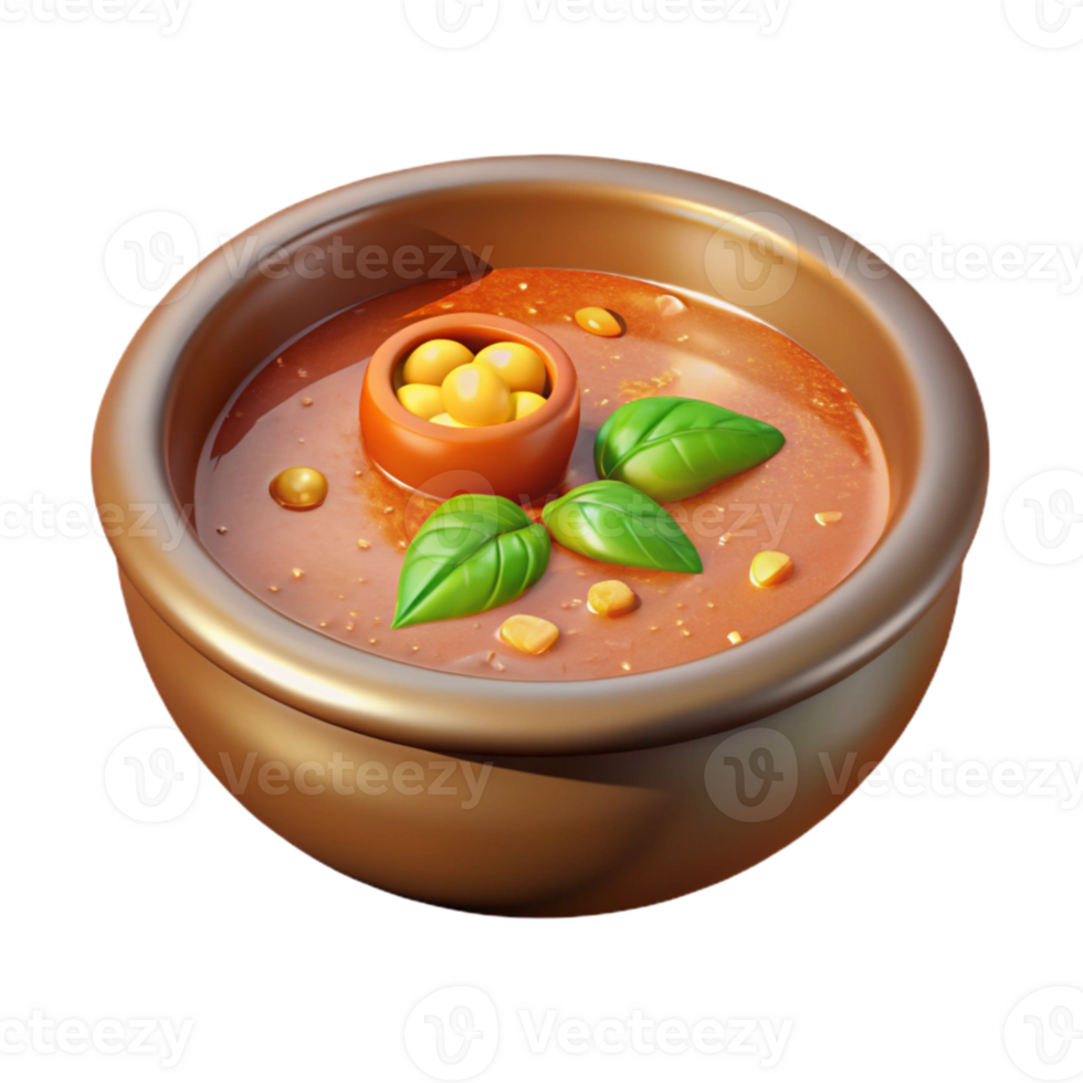 vibrant modern Soup Tomato Vegetable Dish Isolated for Restaurant Graphics high quality png