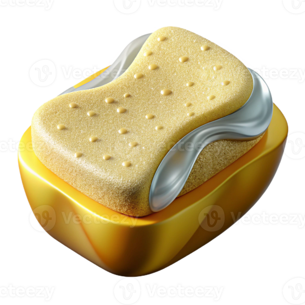 magnificent rustic Sponge Cleaning Tool Yellow Transparent for Household Graphics professional png