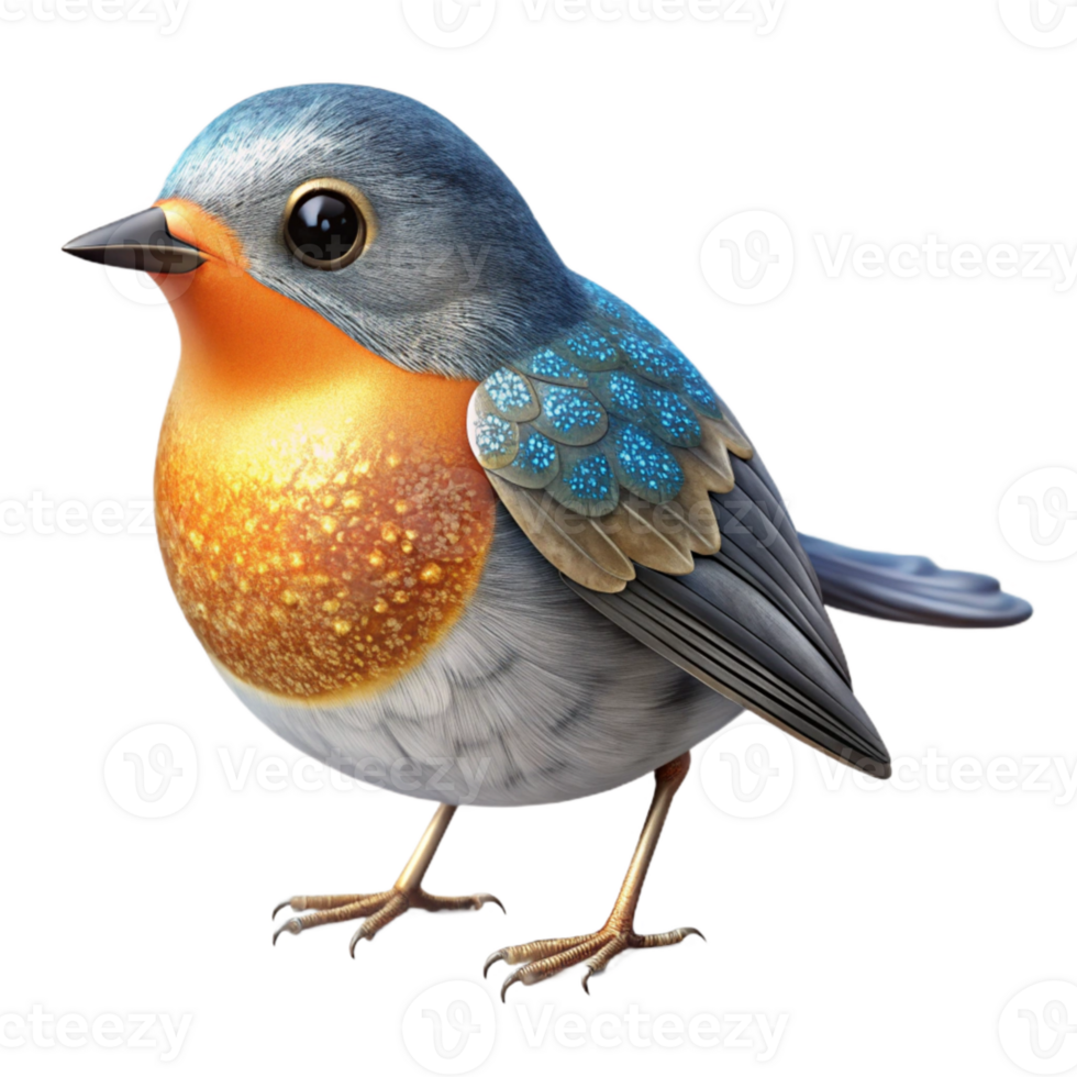 dramatic vintage Spring Robin Bird Transparent for Nature Photography high resolution png