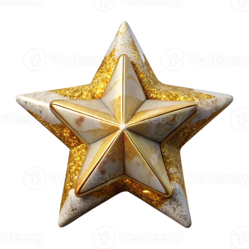 impressive abstract Star Ornament Gold Sparkle Cutout authentic png