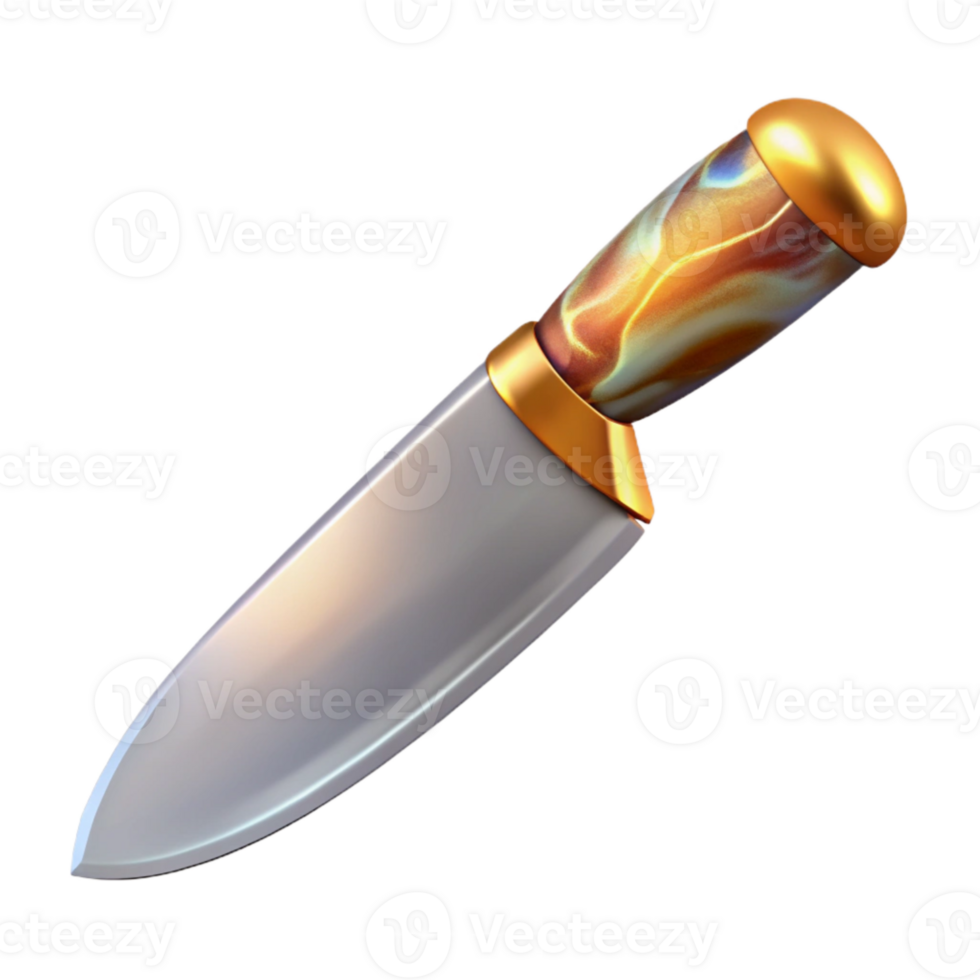 elegant vintage Steel Knife Sharp Blade Transparent for Culinary Design high resolution png