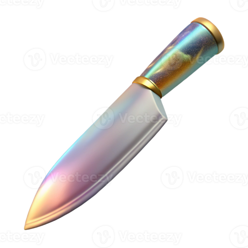 elegant creative Steel Knife Sharp Blade Transparent for Culinary Design detailed png