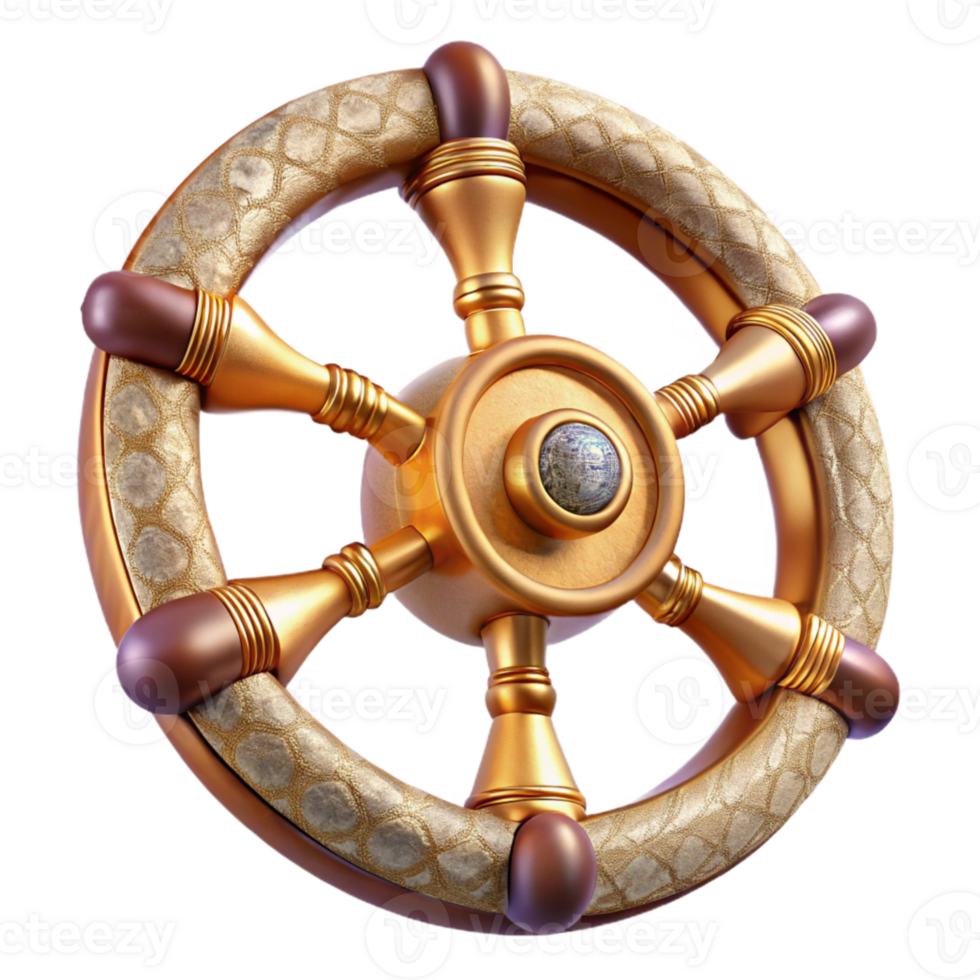 wonderful vintage Steering Wheel Ship Transparent Background for Maritime Museums authentic png
