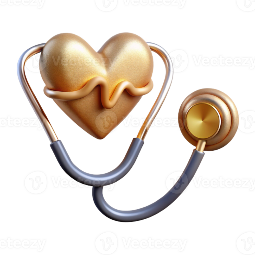 impressive modern Stethoscope Heartbeat Icon Isolated for Medical Websites detailed png