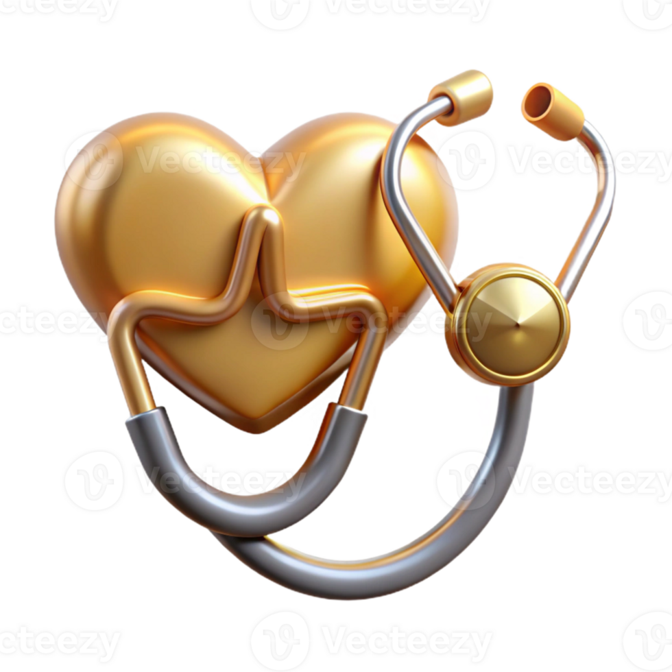 vibrant artistic Stethoscope Heartbeat Icon Isolated for Medical Websites high quality png