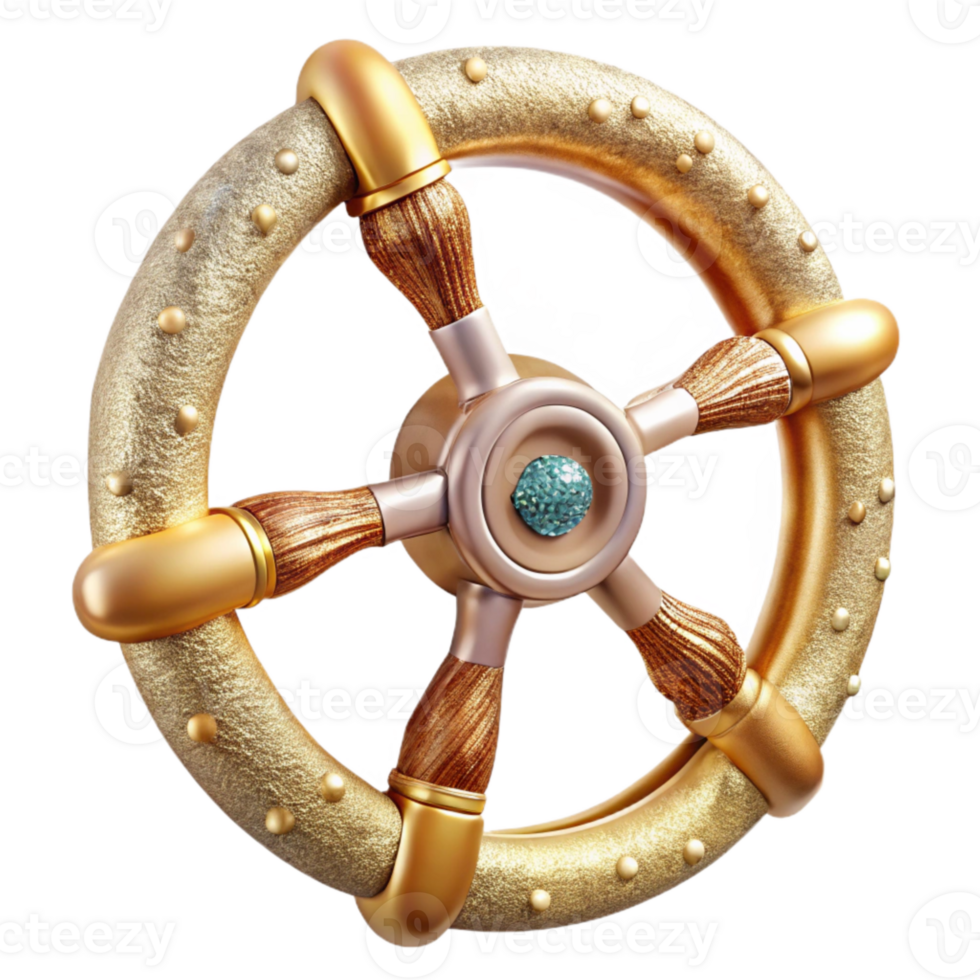 impressive contemporary Steering Wheel Ship Transparent Background for Maritime Museums premium png