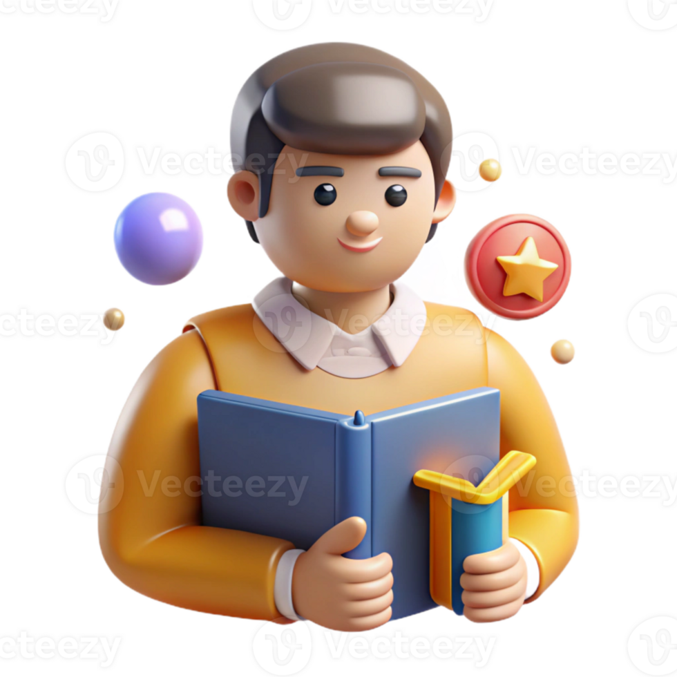 stunning modern Student Studying Icon Cutout for Educational Graphics high resolution png