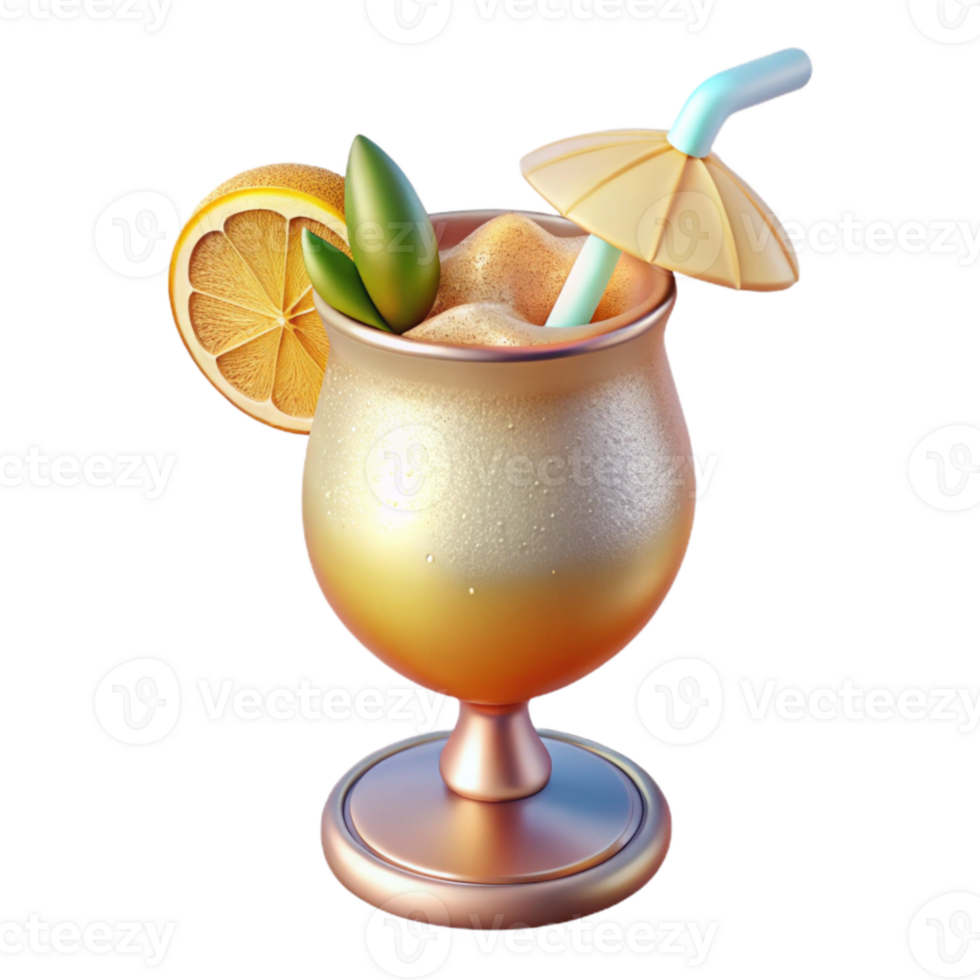 serene abstract Summer Tropical Cocktail Drink Transparent for Beach Bar exclusive png
