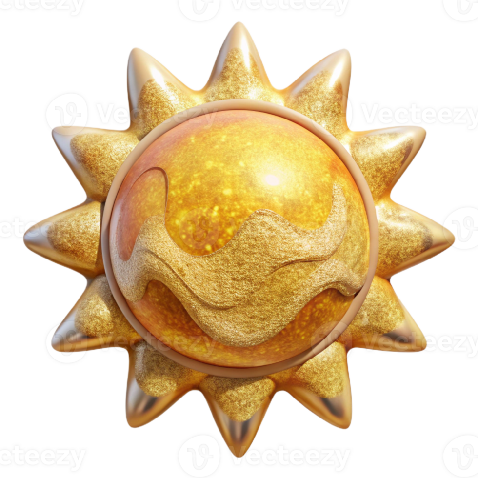 dramatic abstract Summer Sun Texture Isolated for Vacation Promotions detailed png