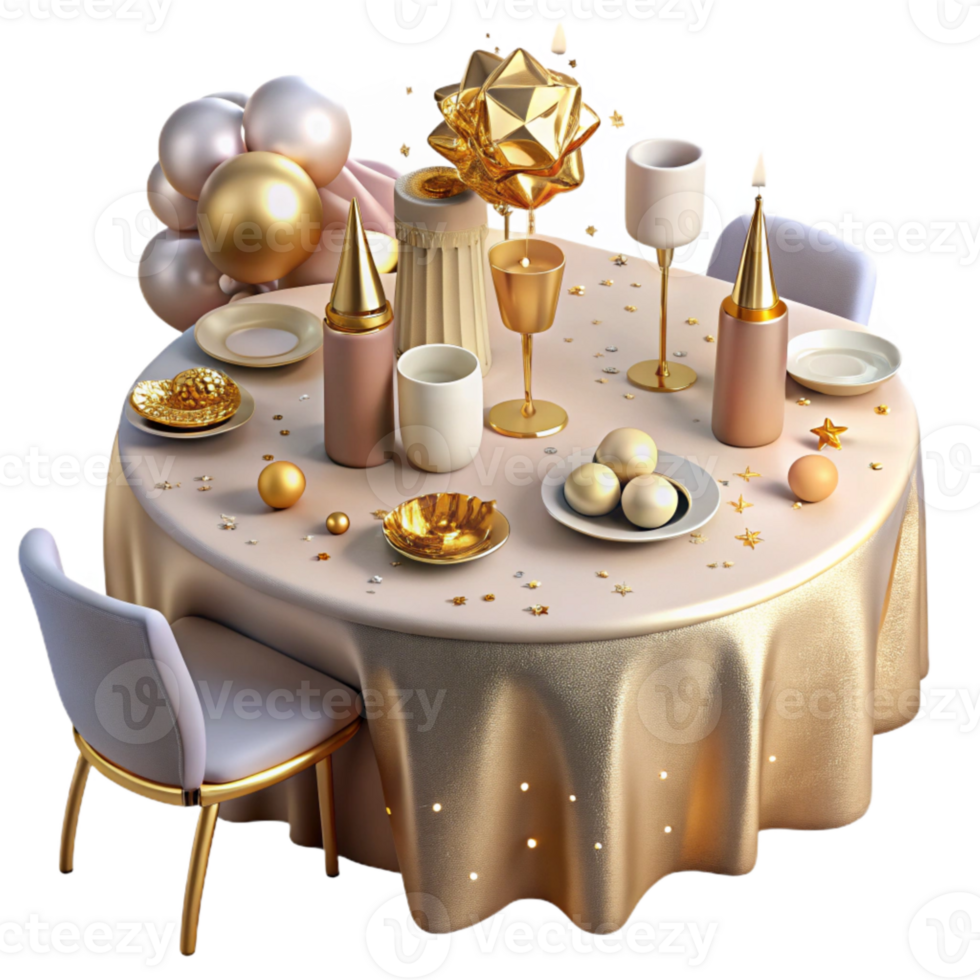 elegant minimalist Table Decorations Confetti Scattered Festive Party Supplies Isolated high quality png