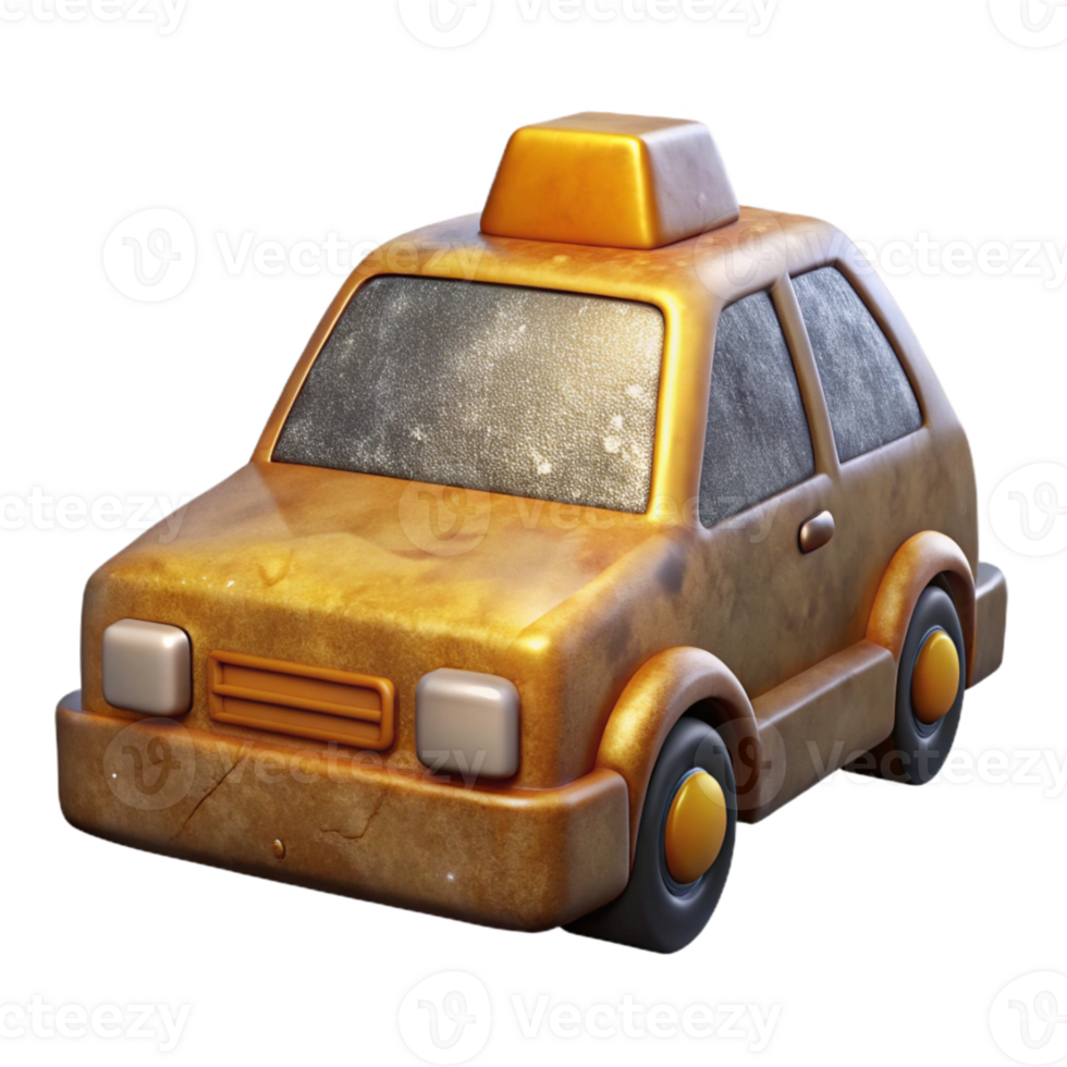 vibrant artistic Taxi Cab Icon Cutout for Transportation high quality png