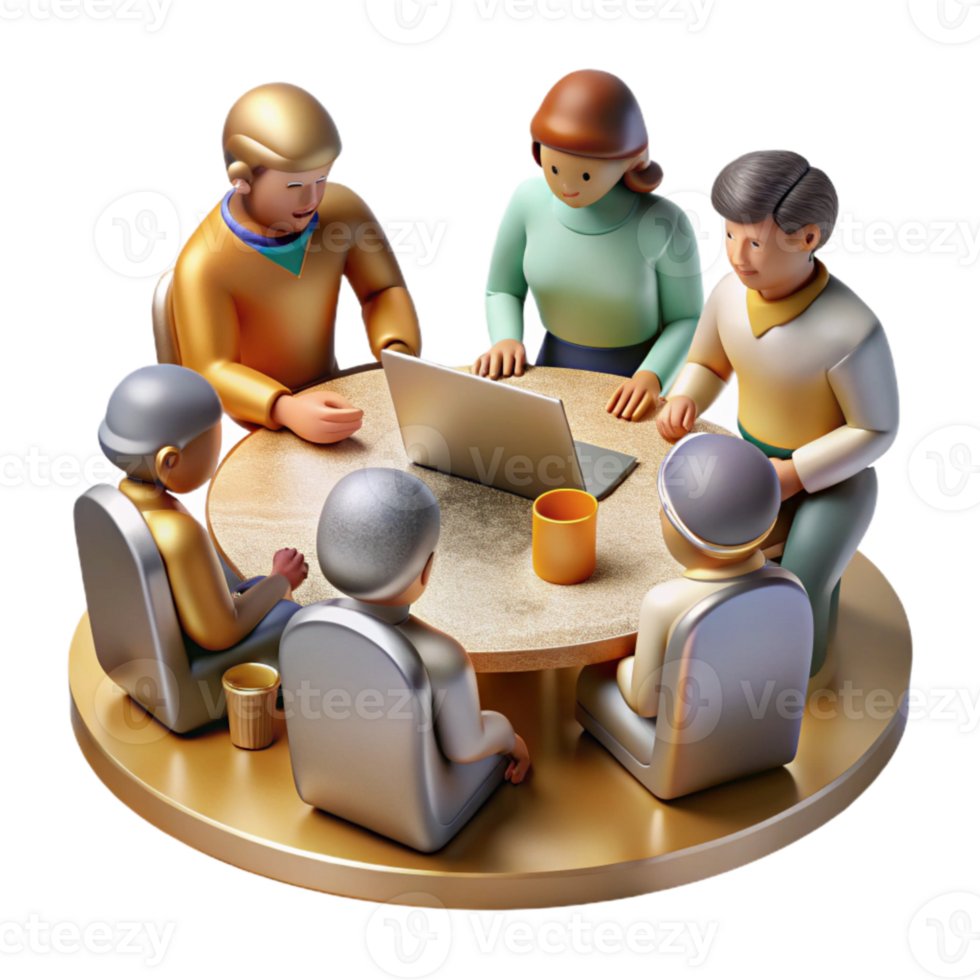 magnificent classic Team Meeting Collaboration Group Work Isolated for Corporate Projects high quality png