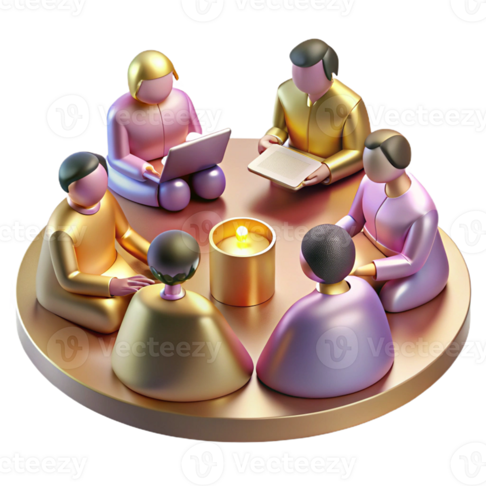 elegant contemporary Team Meeting Collaboration Group Work Isolated for Corporate Projects genuine png