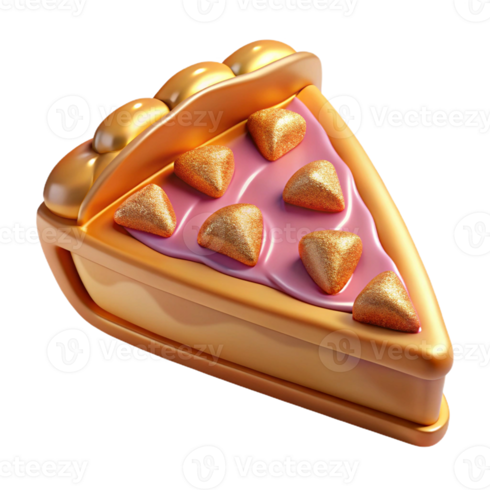 vibrant traditional Thanksgiving Pie Slice Isolated for Dessert Designs authentic png