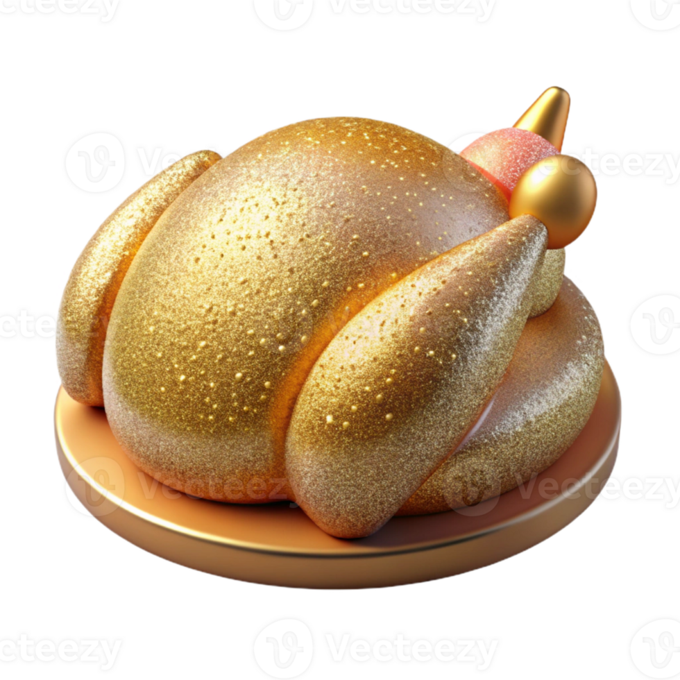 vibrant creative Thanksgiving Roasted Turkey Transparent for Holiday Feast premium png
