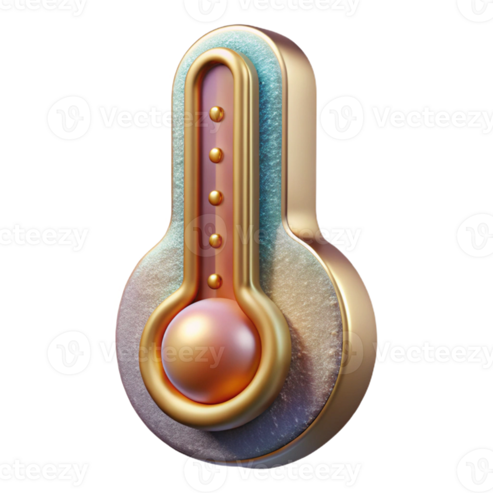vibrant creative Thermometer Temperature Measurement Device Isolated premium png