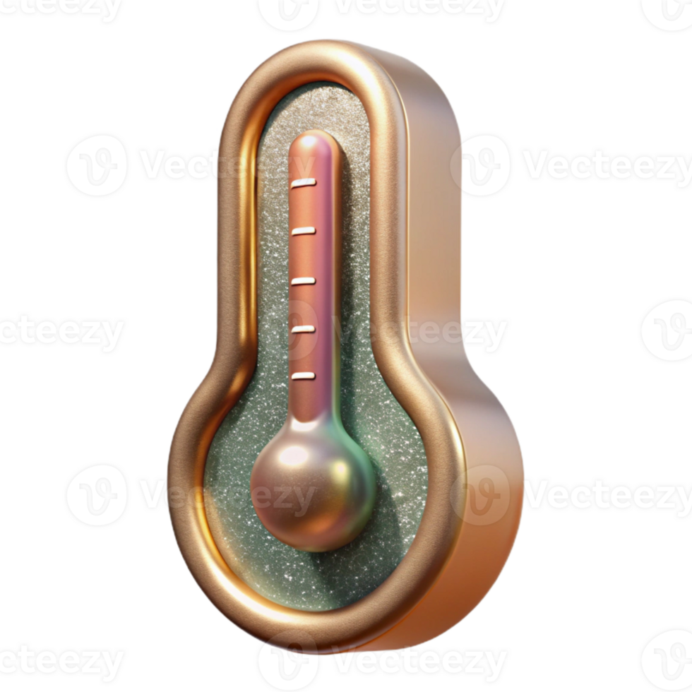vibrant contemporary Thermometer Temperature Measurement Device Isolated premium png