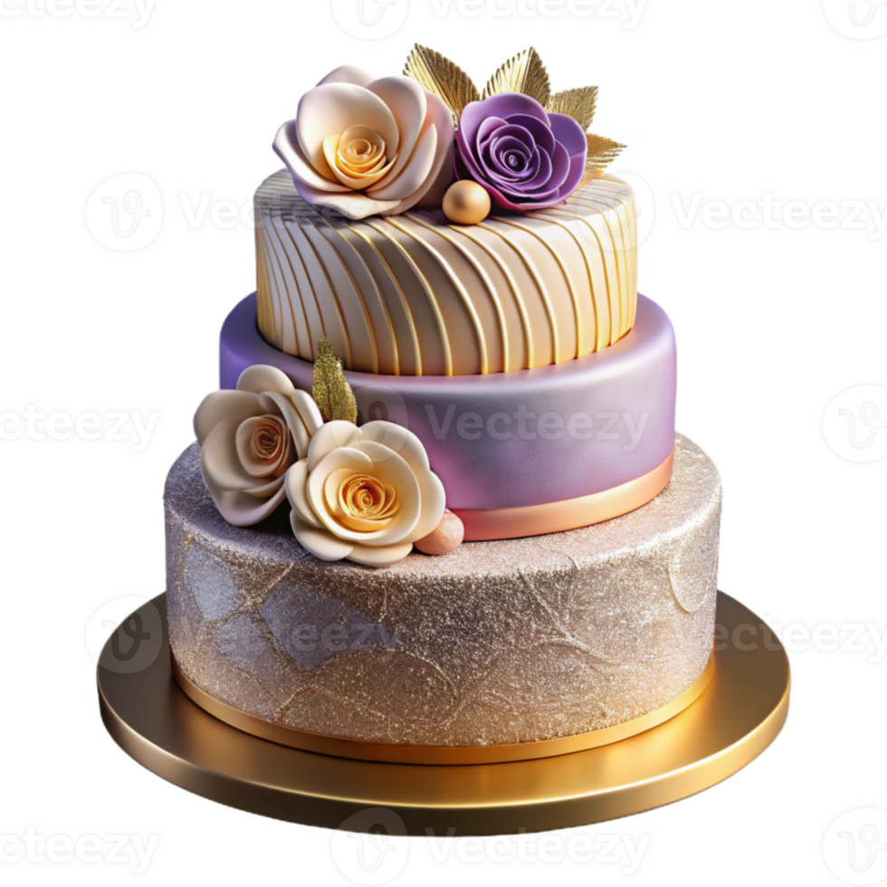 wonderful rustic Tiered Wedding Cake with Flowers Dessert Cutout high quality png