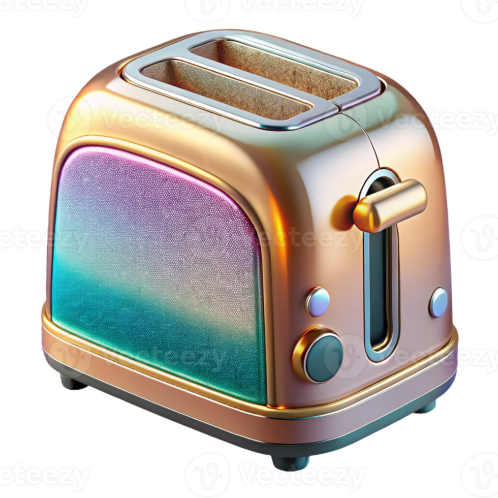 serene abstract Toaster Chrome Finish Breakfast Appliance Cutout for Kitchen Visuals professional png