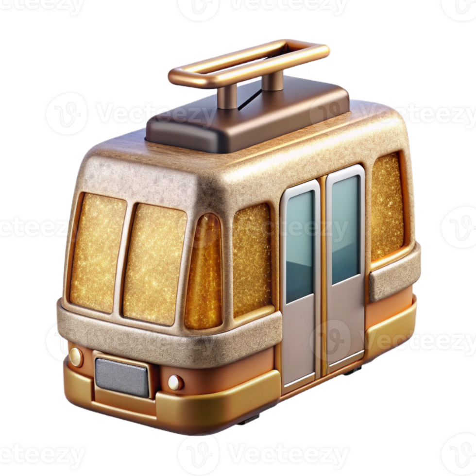 magnificent artistic Tram Icon City Transport Isolated for Urban Developers png