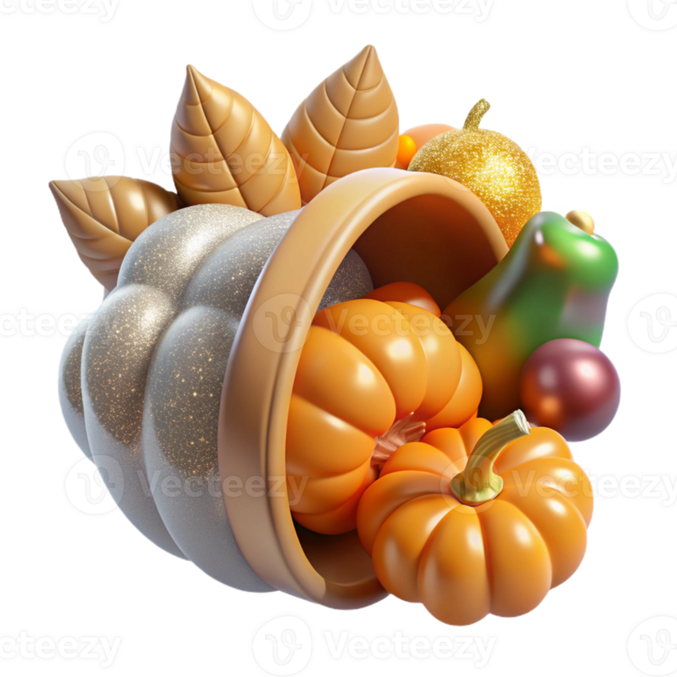 impressive modern Transparent Autumn Cornucopia for Thanksgiving Illustrations high resolution png