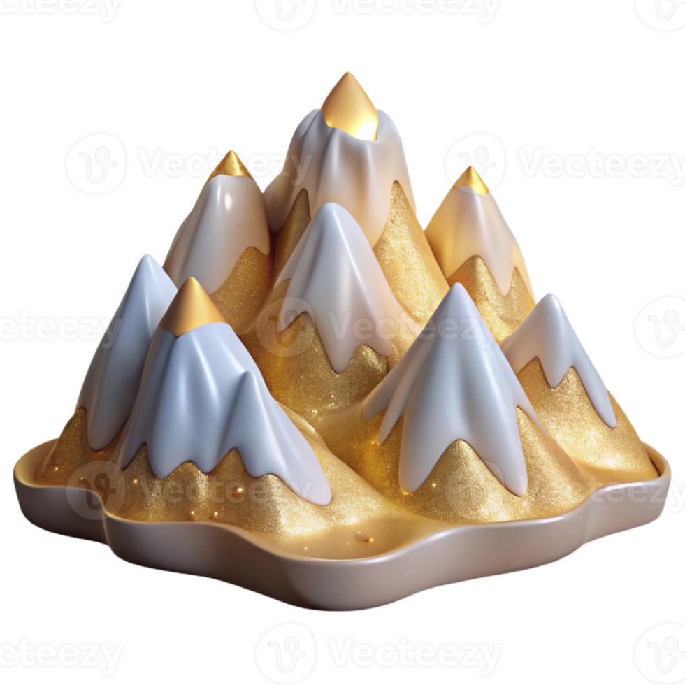 stunning creative Transparent Winter Mountain Range for Ski Resort Ads professional png