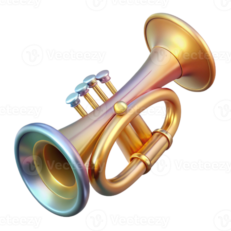 magnificent rustic Trumpet Musical Instrument Brass Transparent for Band Posters authentic png