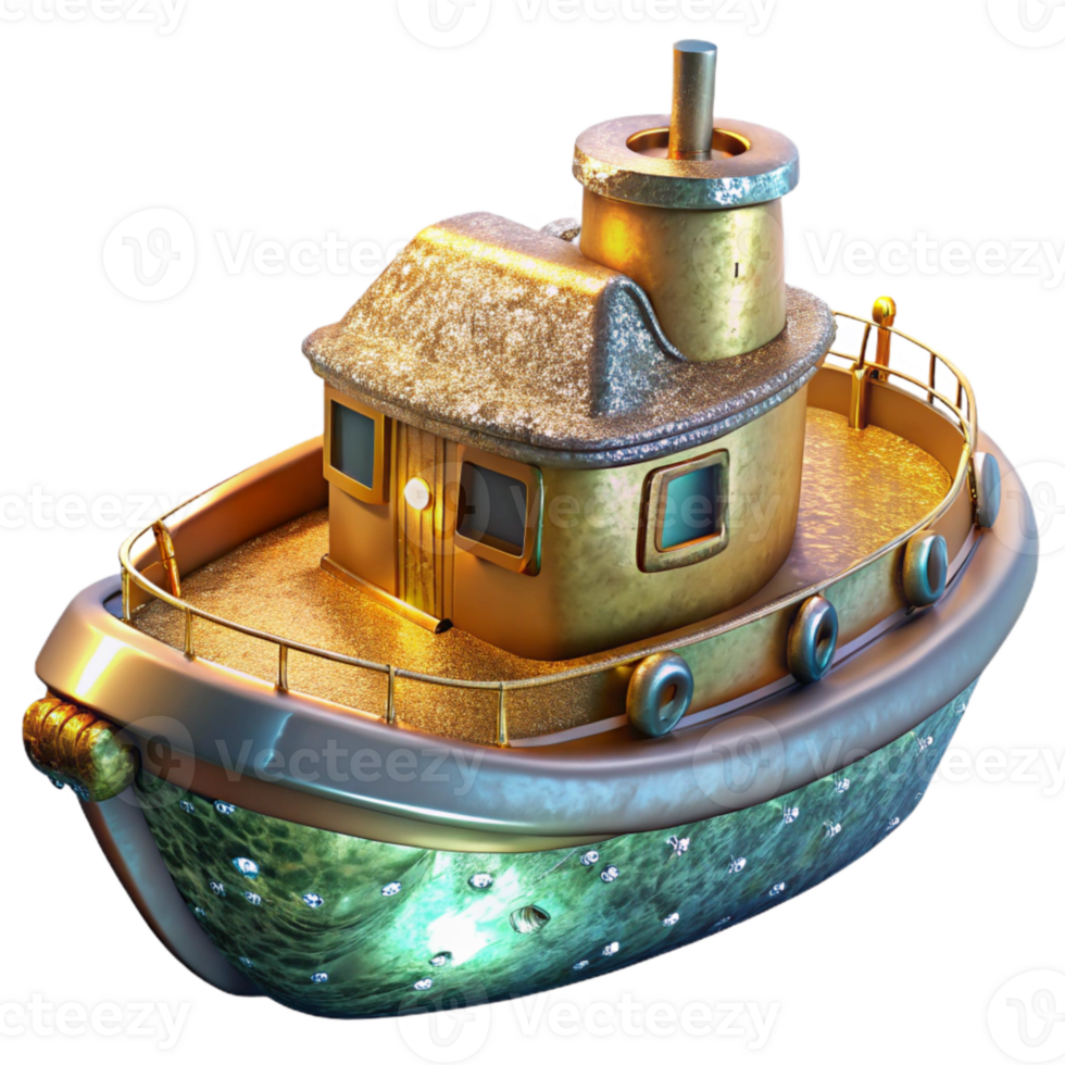 dramatic modern Tugboat Transparent Background for Harbor Scenes authentic png